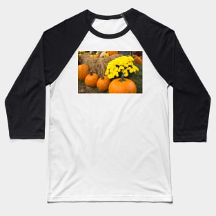 pumpkins in the hay Baseball T-Shirt